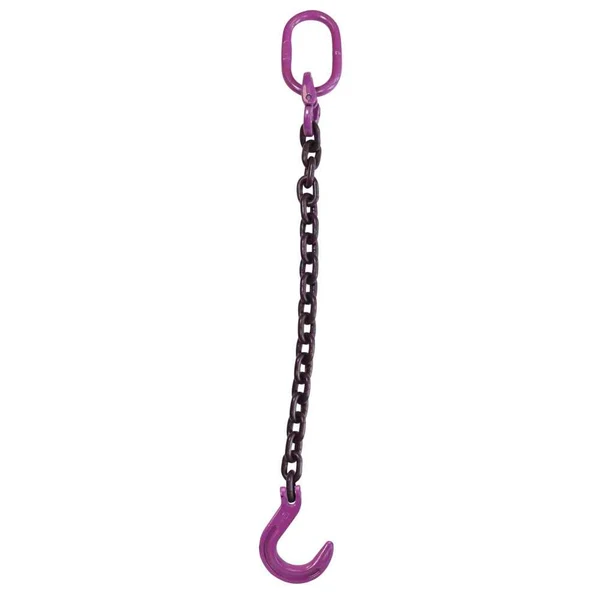1/2" x 10' Single Leg Chain Sling w/ Foundry Hook - Grade 100