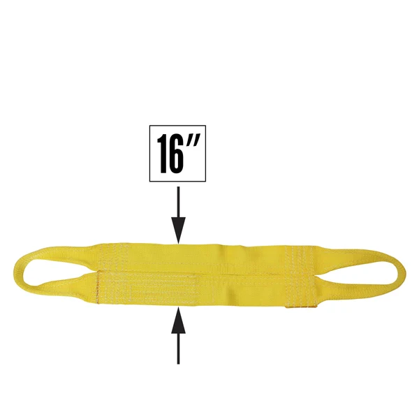 Nylon Lifting Sling - Continuous Eye Wide - 16" x 10' - 2-ply