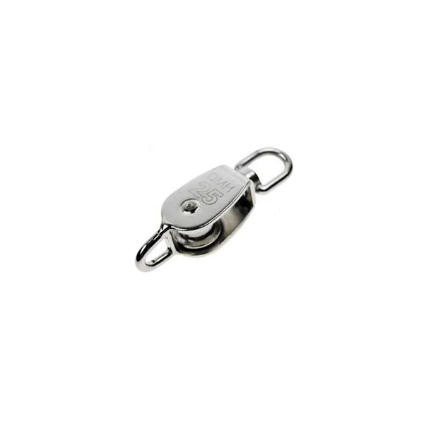 Single Swivel Eye Block w/ Loop - 304 Stainless Steel 5/16" x 1-1/4"