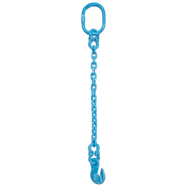 9/32" x 6' Pewag Single Leg Chain Sling w/ Grab Hook - Grade 120