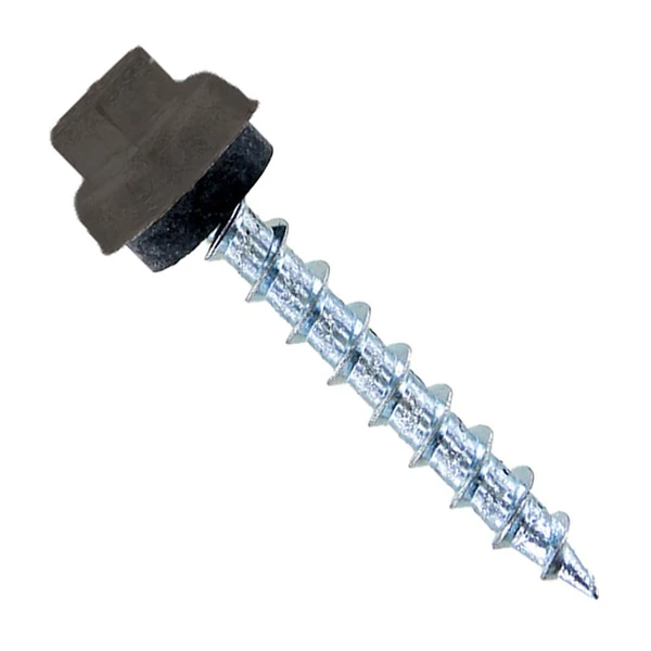 ST Fastening #12 X 1-1/2" ZXL Type 17 Woodbinder Metal Roofing Screw For OSB - Brown, Pkg 250