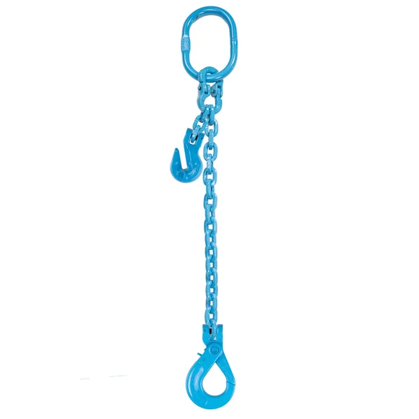 9/32" x 10' Pewag Adjustable Single Leg Chain Sling w/ Self-Locking Hook - Grade 120