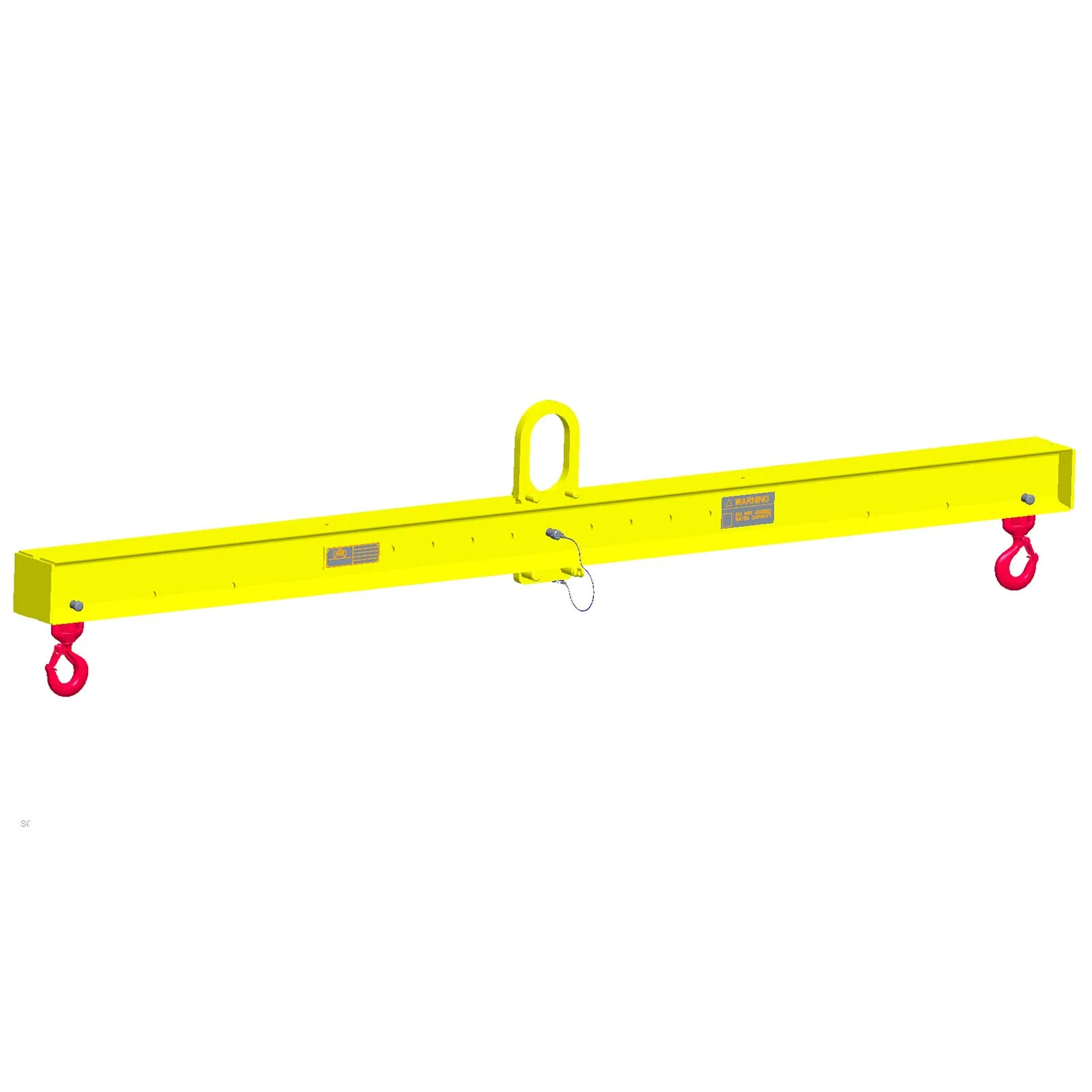 Standard Adjustable Lifting Beam w/ Swivel Hooks - 10,000 Lb. Capacity - 10' to 12' Spread