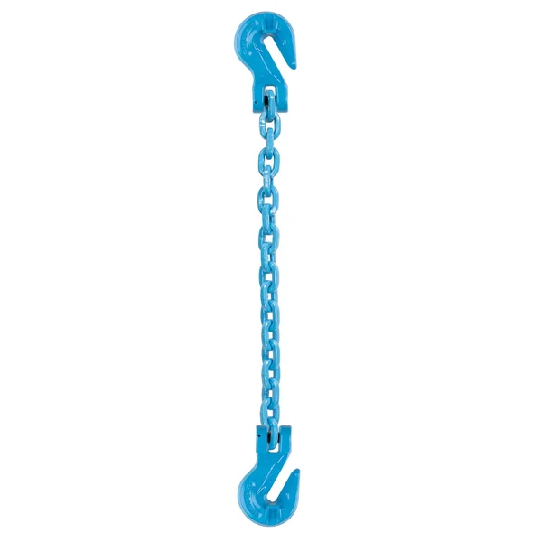 3/8" x 4' Pewag Single Leg Chain Sling w/ Grab & Grab Hooks - Grade 120