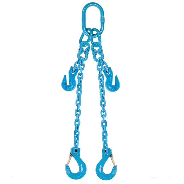 9/32" x 20' Pewag Adjustable 2 Leg Chain Sling w/ Sling Hooks - Grade 120