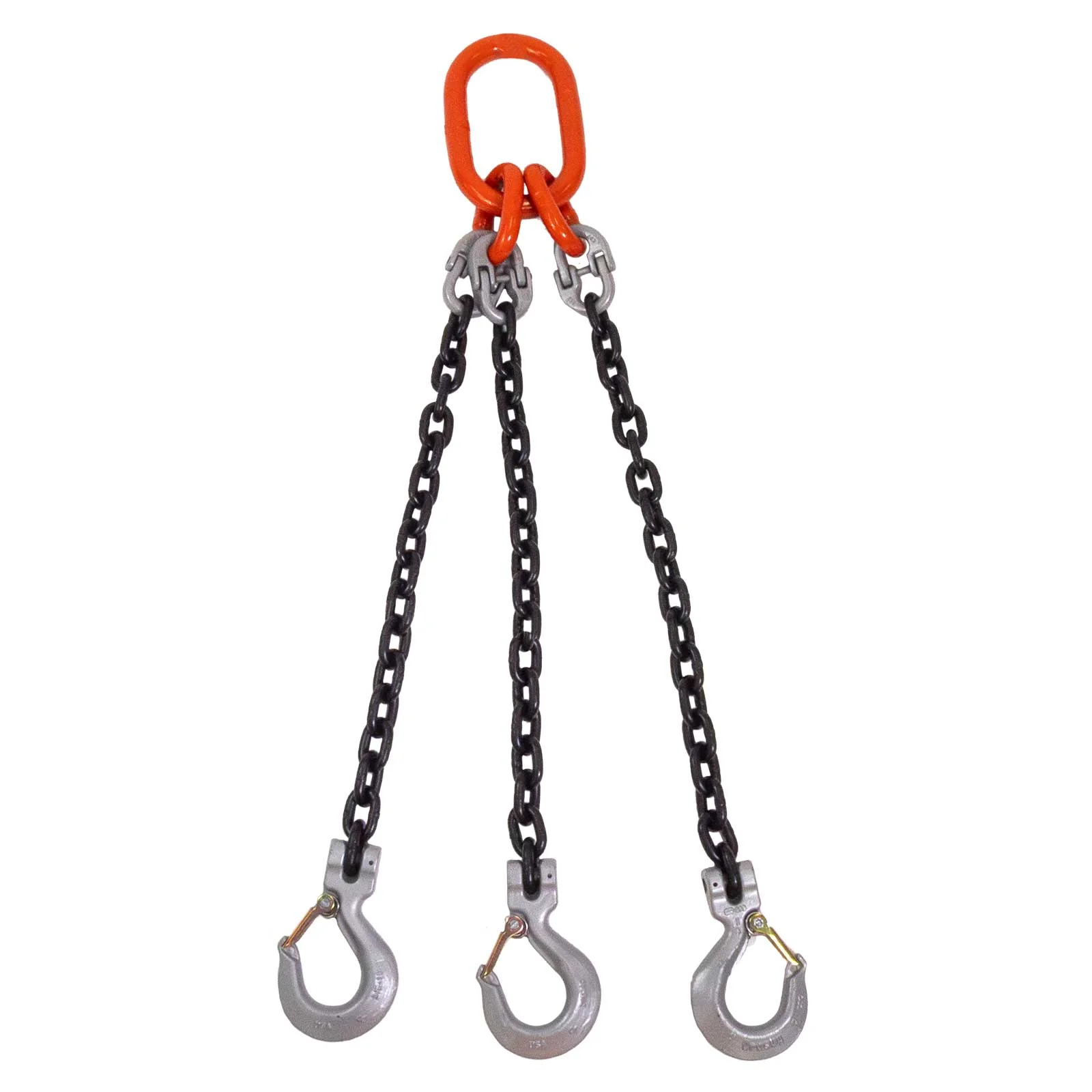 9/32" x 20' Domestic 3 Leg Chain Sling with Crosby Sling Hooks - Grade 100