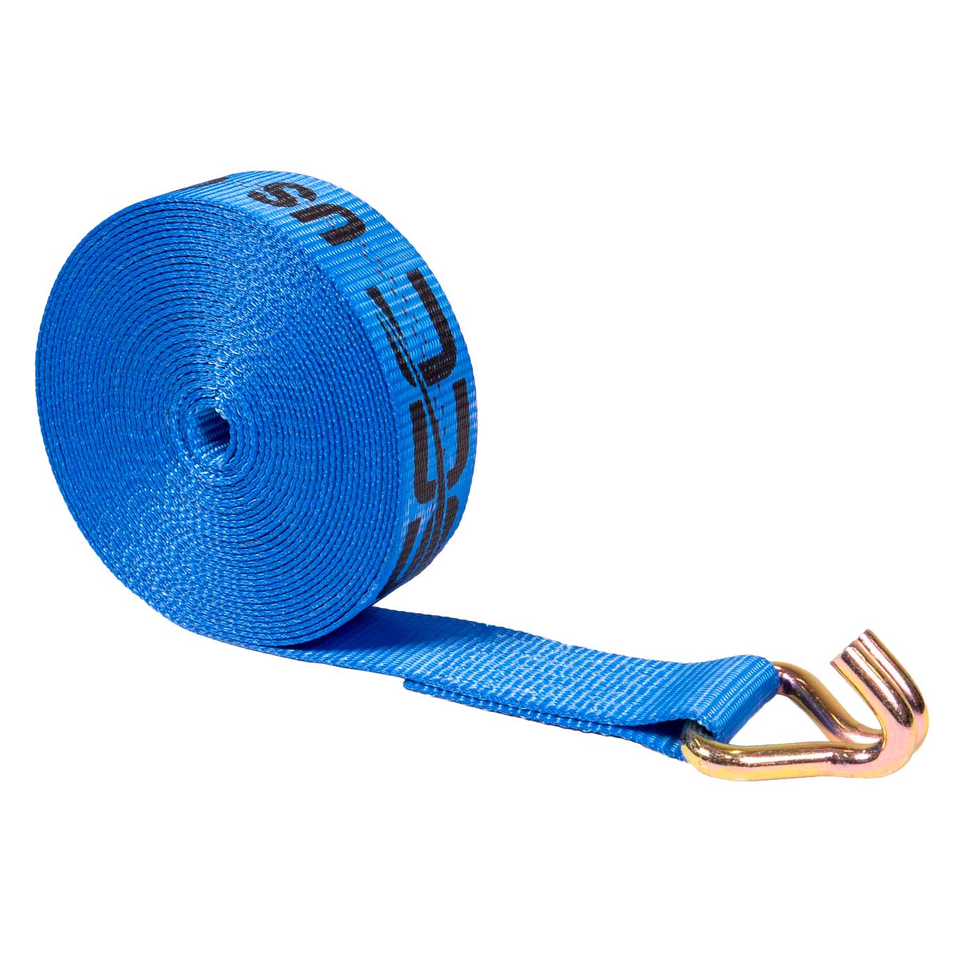 2" x 20' Winch Strap with Wire Hook | Blue
