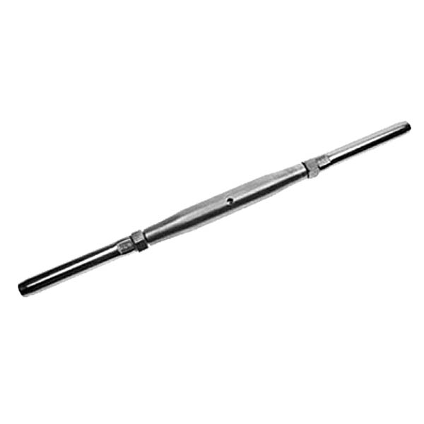 1/4" x 3-3/4" Swage Stud & Swage Stud Stainless Steel Turnbuckle | 1/8" Cable
