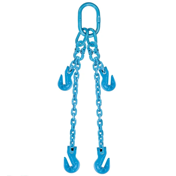 1/2" x 5' Pewag Adjustable 2 Leg Chain Sling w/ Grab Hooks - Grade 120