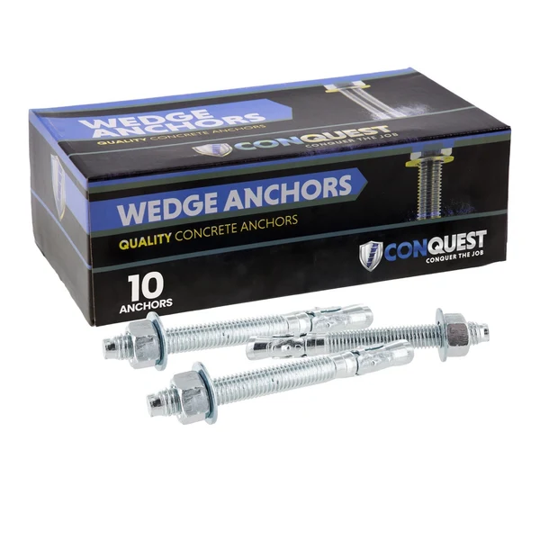 3/4" x 7" Conquest Wedge Anchors - 304 Stainless Steel, Pkg 10
