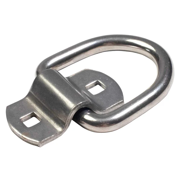 2-5/16" Bolt-On D-Ring with Mounting Bracket - 316 Stainless Steel - 6,000 lbs. BS