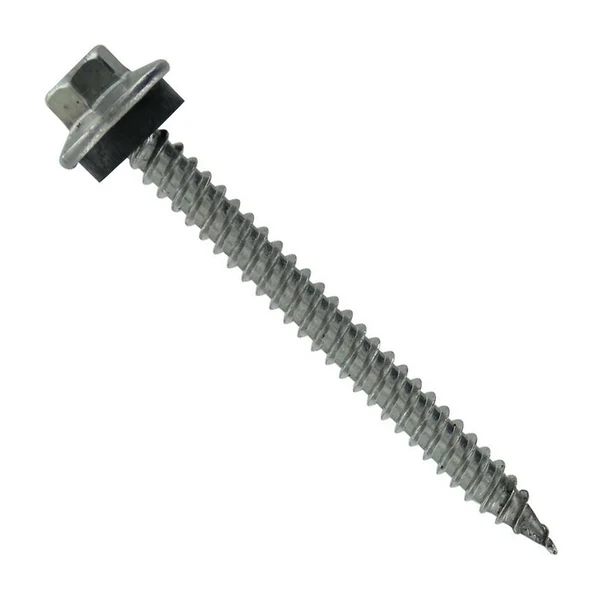 ST Fastening #10 x 2" SS Woodbinder Metal Roofing Screw - Plain Finish, Pkg 250