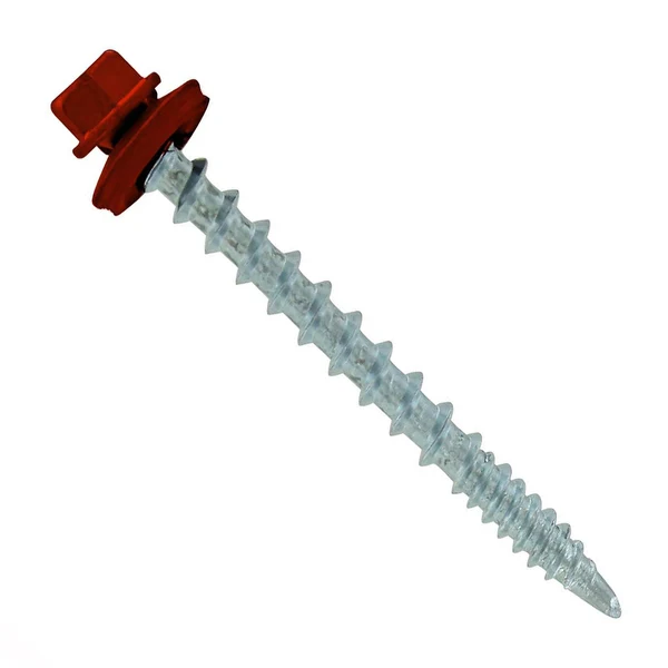 ST Fastening #10 x 2" Kwikseal Woodbinder Metal Roofing Screw - Rustic Red, Pkg 250