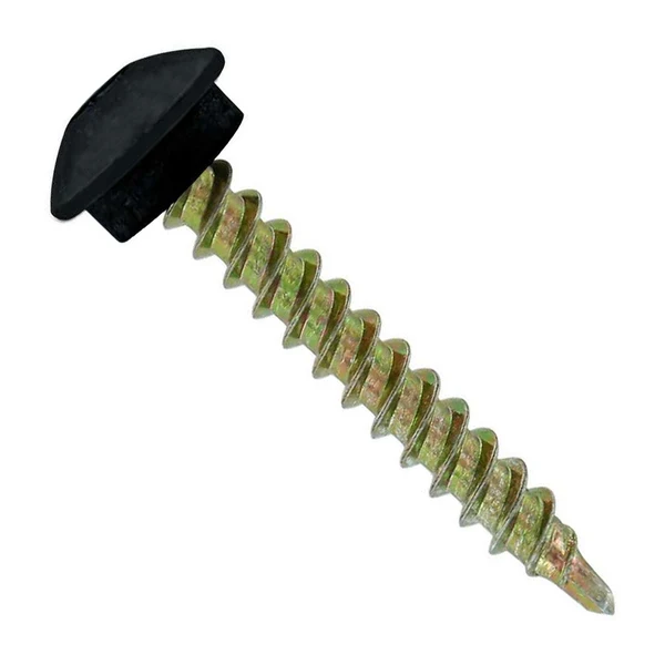 ST Fastening #10 x 1-1/2" Eclipse Woodbinder Metal Roofing Screw - Black, Pkg 250