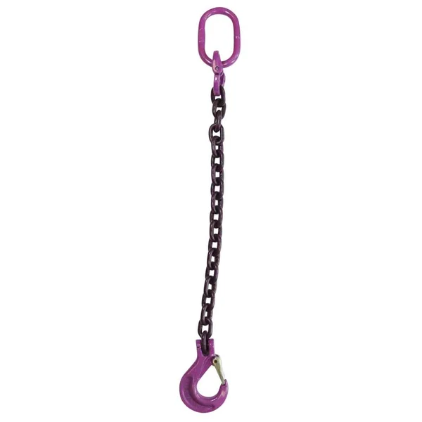 3/4" x 14' Single Leg Chain Sling w/ Sling Hook - Grade 100