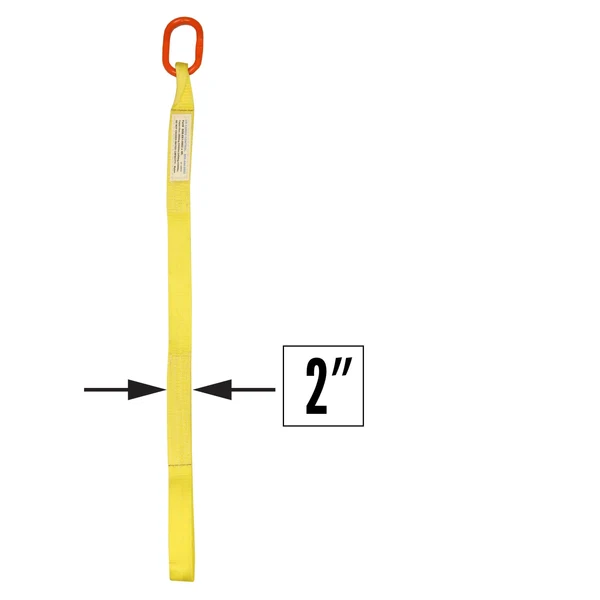 2"x3' (2 ply) Single Leg Nylon Sling w/ Master Link & Sewn Loop