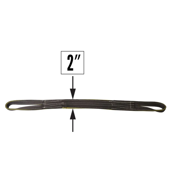 Nylon Lifting Sling - Reversed Eye - 2" x 14' - 2-ply